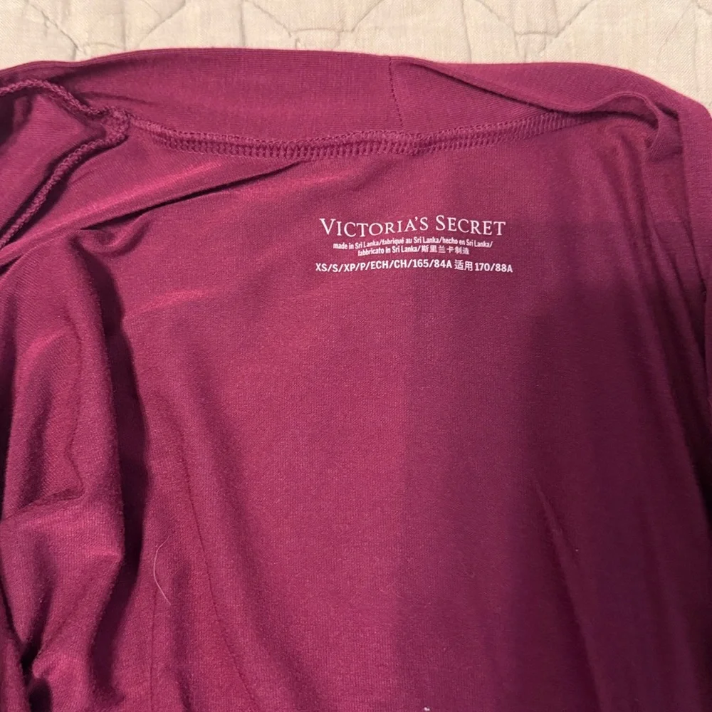 Victoria Secret Maroon Modal Robe - Picture 2 of 2